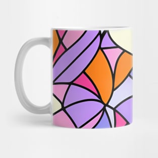 Purple Orange Pastel Abstract Art - Stained Glass Mug